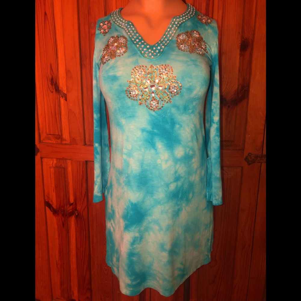 I.N.C. Sequin Tye Dye Tunic